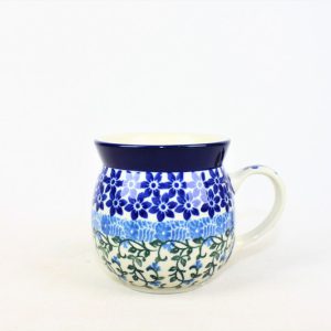 Bunzlau Bolle Mok 1821X Vine 240 ml - 005 (Bunzlau). Bunzlau Bolle Mok Vine 1821X 240 ml 005 Boerenmok / Farmersmug met een bol buikje.