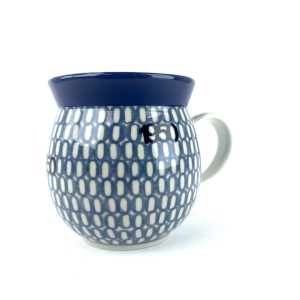 005 Bunzlau Bolle Mok U4942X  ml - 005 (Bunzlau). 005 Bunzlau Bolle Mok 240 ml U4942X Unikat mokje 1e qlty Boerenmok / Farmersmug met een bol buikje.