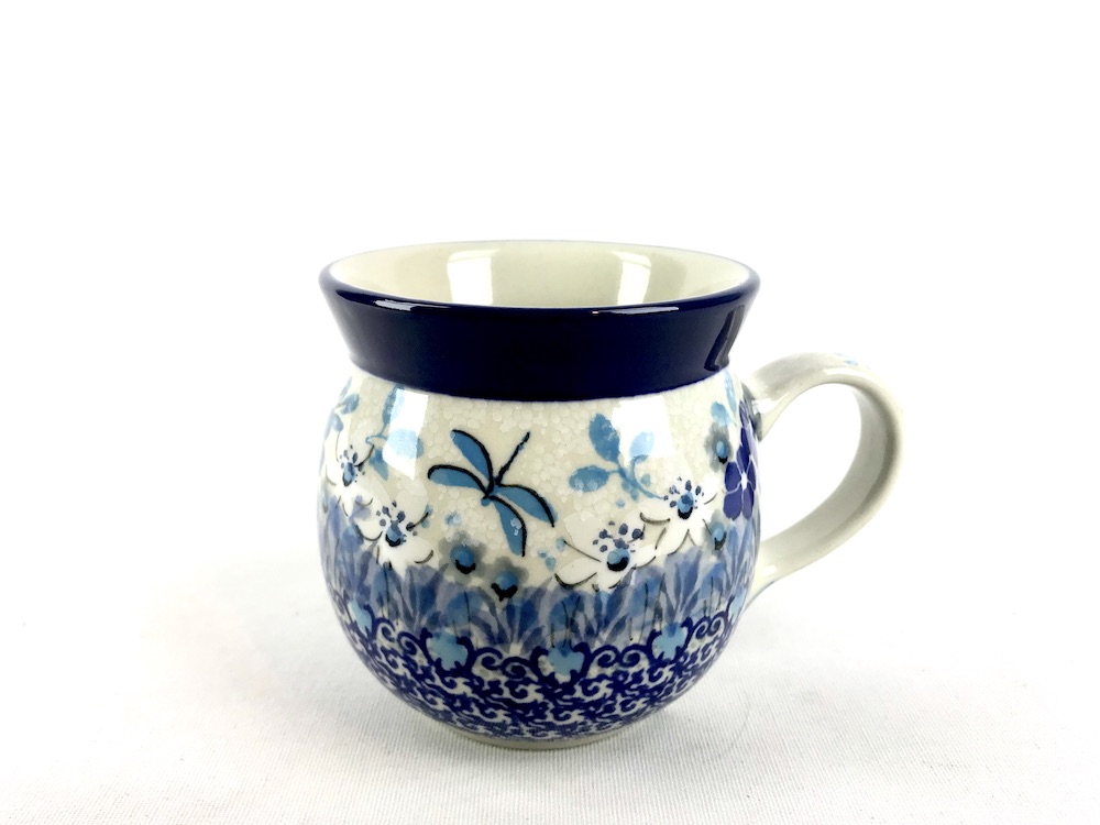 005 Bunzlau Bolle Mok U4964X 240 ml - 005 (Bunzlau). Bunzlau Bolle Mok 240 ml U4964X 005 Unikat mokje 1e qlty Boerenmok / Farmersmug met een bol buikje.