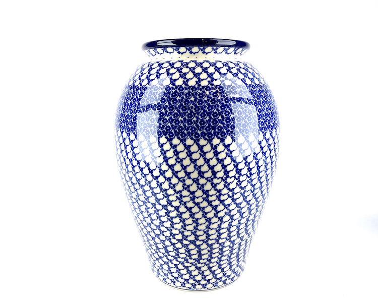 Bunzlau grote vaas 1802X - 012 (Bunzlau). Bunzlau grote vaas 1802X 012 prachtige grote bloemenvaas diameter hals 13 cm.