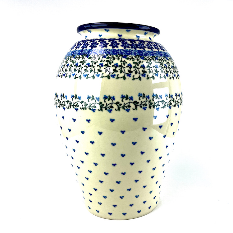 012 Bunzlau grote vaas 1821X - 012 (Bunzlau). 012 Bunzlau grote vaas 1821X prachtige grote bloemenvaas diameter hals 13 cm.