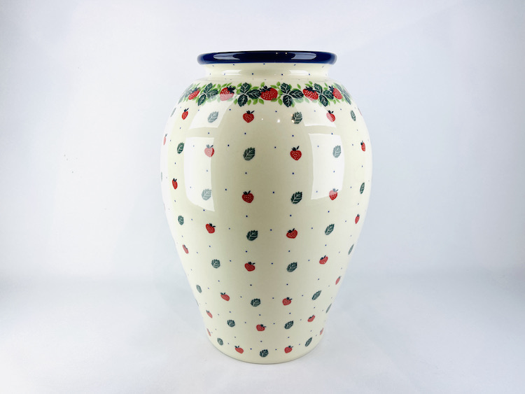 012 Bunzlau grote vaas 2709X - 012 (Bunzlau). Bunzlau grote vaas 2709X prachtige grote bloemenvaas diameter hals 13 cm.