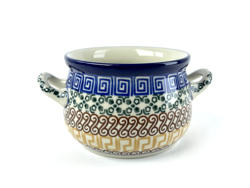 016 Bunzlau Soepkom 50X - 016  (Bunzlau). 016 Bunzlau Soepkom 50X Handige en mooie soepkom Met kleine oortjes.