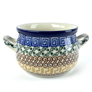 016 Bunzlau Soepkom 50X - 016  (Bunzlau). 016 Bunzlau Soepkom 50X Handige en mooie soepkom Met kleine oortjes.