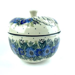 034 Bunzlau Appelpot 2041QX groot - 034 (Bunzlau). 034 Bunzlau Appelpot 2041QX groot Let op! groene rand! Recept: zure appel Klokhuis eruit halen Appel door de (riet) suiker met kaneel rollen Vullen met rozijntjes en honing.