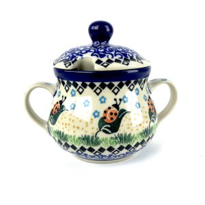 035 Bunzlau Suikerpot Klein 1401X - 035 (Bunzlau).  035 Bunzlau Suikerpot Klein 1401X .