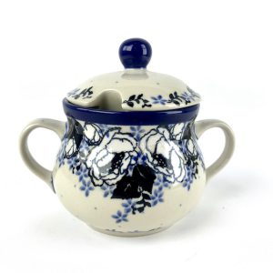 035 Bunzlau Suikerpot Klein XXX - 035 (Bunzlau). 035 Bunzlau Suikerpot Klein XXX.