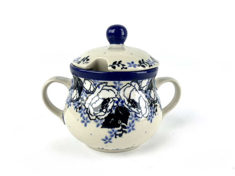 035 Bunzlau Suikerpot Klein XXX - 035 (Bunzlau). 035 Bunzlau Suikerpot Klein XXX.