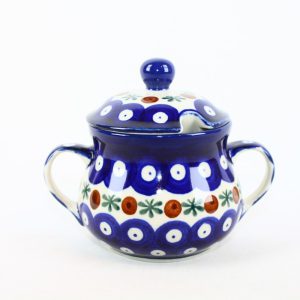 Bunzlau Suikerpot Klein 70X Flower Tendril - 035 (Bunzlau). Bunzlau Suikerpot Klein Flower Tendril 70X 035 Fijn klein suikerpotje Handig formaat op tafel.