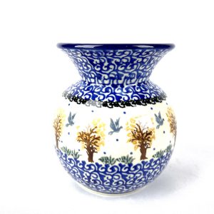 048 Bunzlau vaasje 1745X - 048 (). 048 Bunzlau vaasje 1745X schattig bol vaasje .