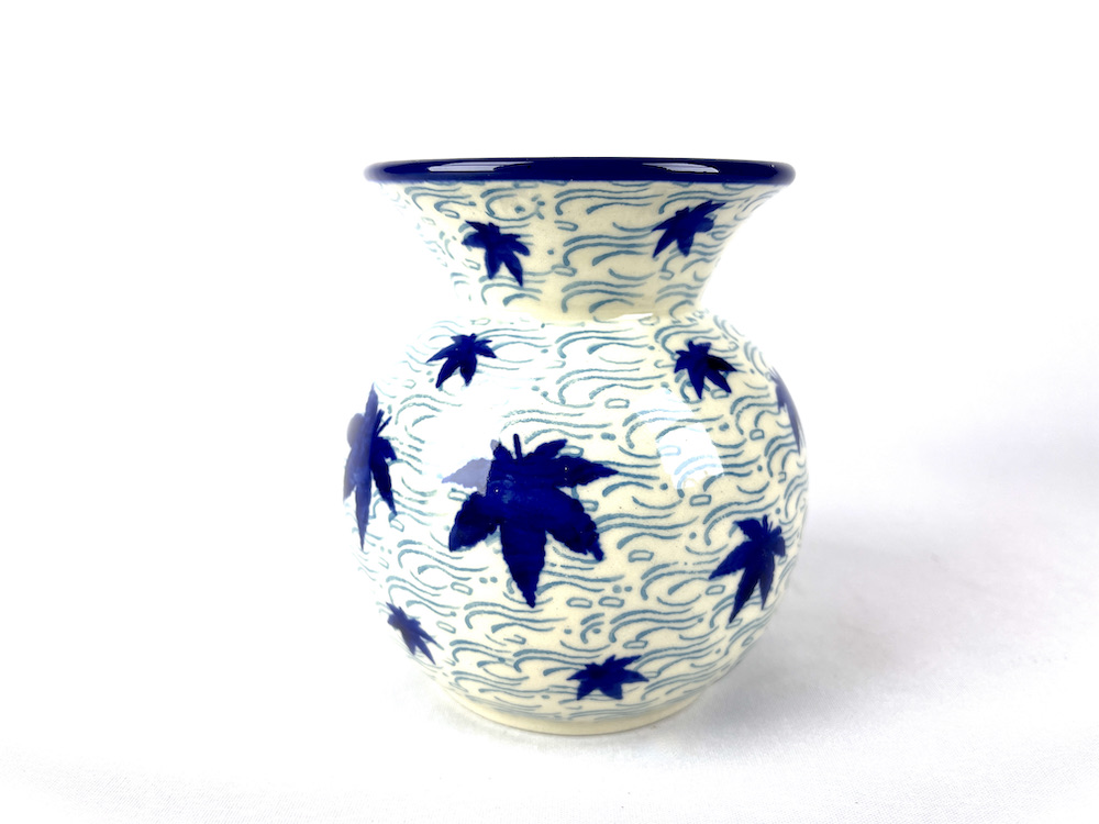 048 Bunzlau vaasje 2564X - 048 (). 048 Bunzlau vaasje 2564X 048 schattig bol vaasje  fijn formaat.