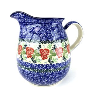 077 Bunzlau Bolle Kan 1553X - 077 (Bunzlau). 077 Bunzlau Bolle Kan 1553X  Middelgroot  formaat bolle kan Water/ sap kan staat ook decoratief met een bos bloemen erin inhoud: 1