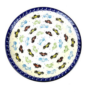 Bunzlau Ontbijtbordje 2022X - 086 (Bunzlau). Bunzlau Ontbijtbordje  2022X 086 86 Kinderservies Autootjes variant.