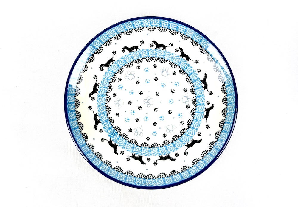 086 Bunzlau Ontbijtbordje 2152X Teckel  - 086 (Bunzlau). 086 Bunzlau Ontbijtbordje Teckel 2152X 086 86 Ontbijtbordje