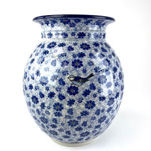 093 Bunzlau grote vaas 1519X - 093 (Bunzlau). 093 Bunzlau grote vaas 1519X H 28 cm prachtige grote bloemenvaas diameter hals 17