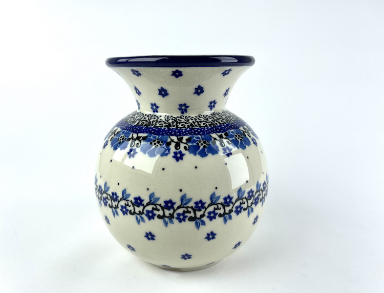 096 Bunzlau vaasje 1983X - 096 (Bunzlau). 096 Bunzlau vaasje 1983X 096 Middel groot vaasje.