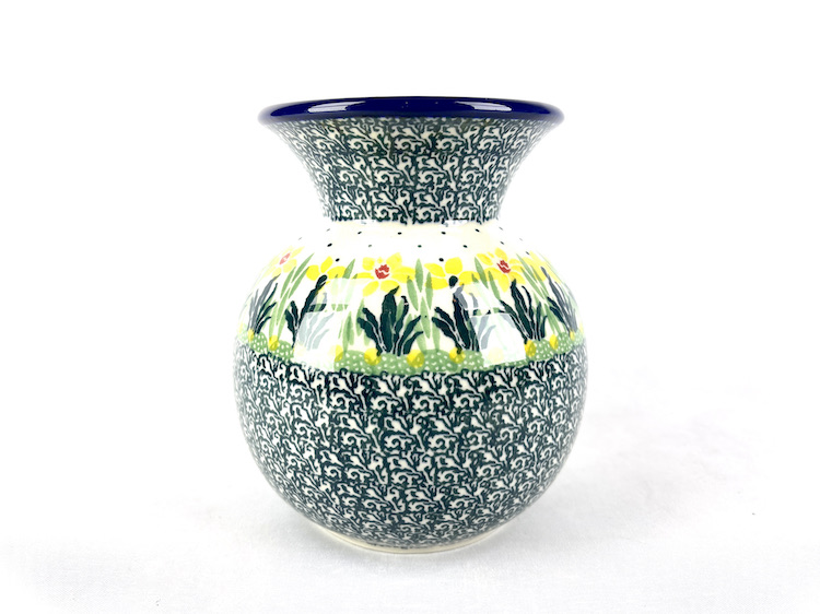 096 Bunzlau vaasje 2122X - 096 (Bunzlau). 096 Bunzlau vaasje 2122X 096 Middel groot vaasje.