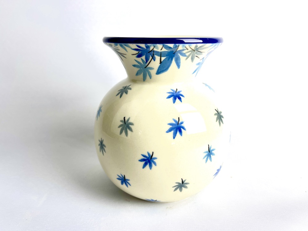 096 Bunzlau vaasje 2563X - 096 (Bunzlau). 096 Bunzlau vaasje 2563X 096 Middel groot vaasje.