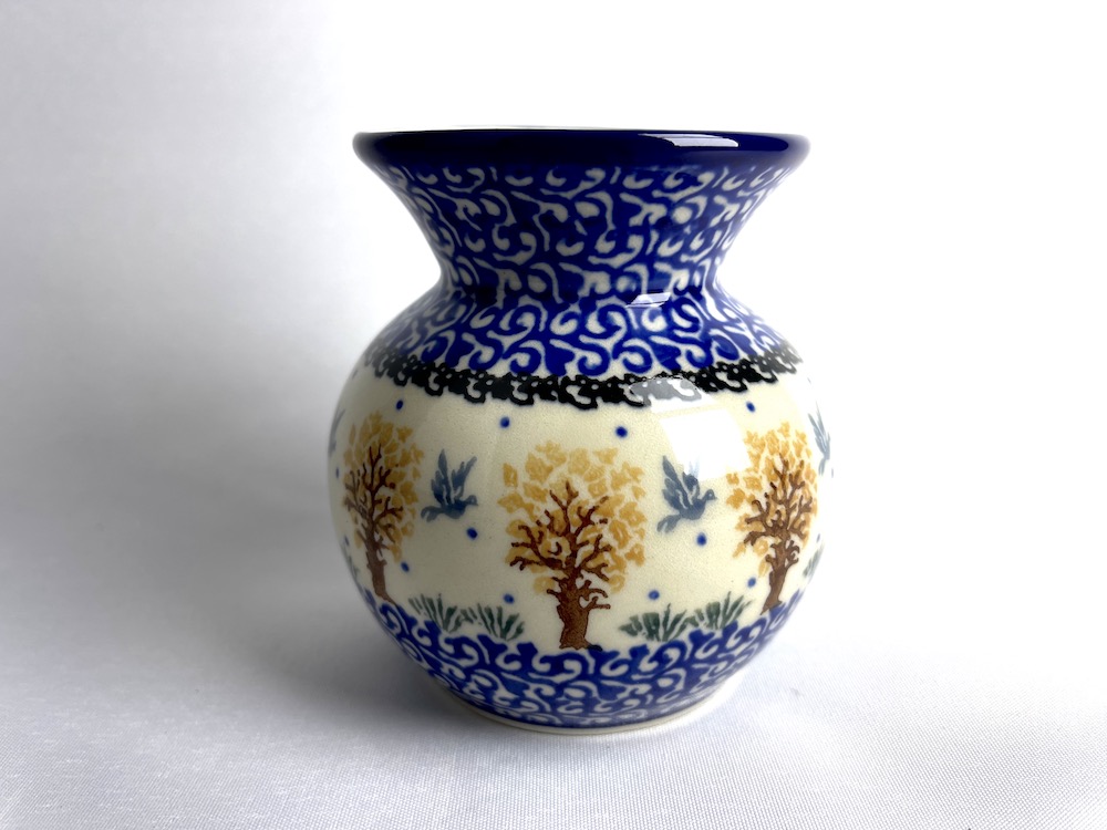 098 Bunzlau klein vaasje 1745X - 098 (Bunzlau). 098 Bunzlau klein vaasje 1745X 098 Voor een klein boeketje bloemen.