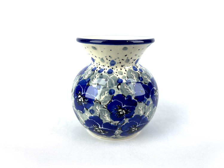 098 Bunzlau klein vaasje U4826 - 098 (Bunzlau). 098 Bunzlau klein vaasje U4826 Unikat 1e Qlty Voor een klein boeketje bloemen.