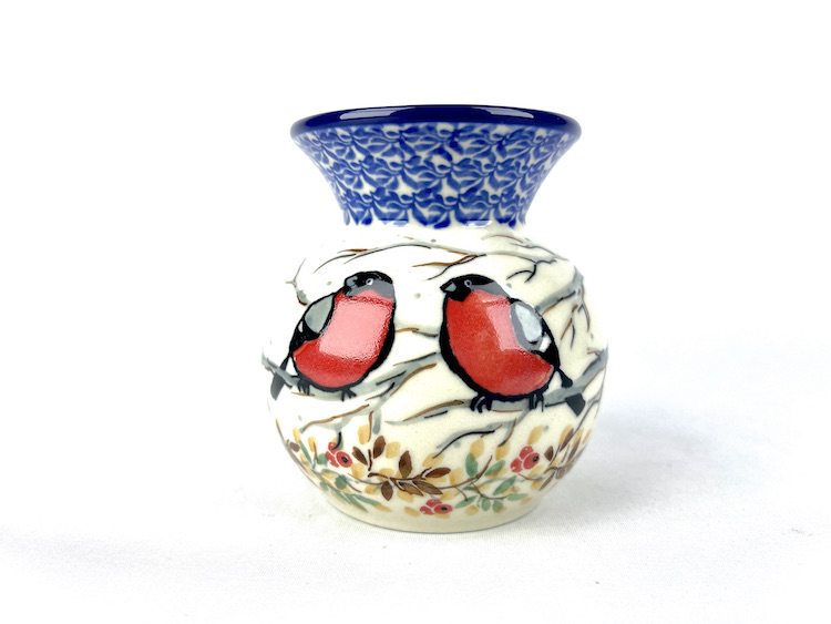 098 Bunzlau klein vaasje U4908 - 098 (Bunzlau). 098 Bunzlau klein vaasje U4908 1e Qlty Voor een klein boeketje bloemen Unikat.