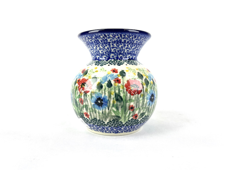 098 Bunzlau klein vaasje U4921 - 098 (Bunzlau). 098 Bunzlau klein vaasje U4921 1e Qlty Voor een klein boeketje bloemen Unikat.