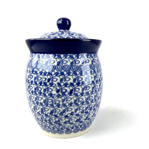 104 Bunzlau Voorraadpot 2347X - 104 (Bunzlau). 104 Bunzlau Voorraadpot 2347X Dicht deksel Voorraadpot voor oa suiker