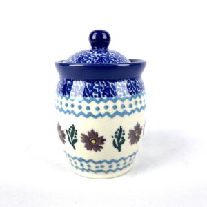 108 Bunzlau Voorraadpotje / kruidenpotje 1686X - 108 (Bunzlau). 108 Bunzlau Voorraadpotje / kruidenpotje 1686X Dicht dekseltje Kleinste maat.