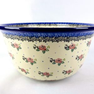 113 Bunzlau Diepe Schaal 1525X Ø 27 cm - 113 (Bunzlau). 113 Bunzlau Diepe Schaal 1525X Ø 27 cm 2e Qlty: kleine decoratiefout Prachtige zeer grote en diepe schaal Te gebruiken als fruitschaal grote maaltijd salade enz.