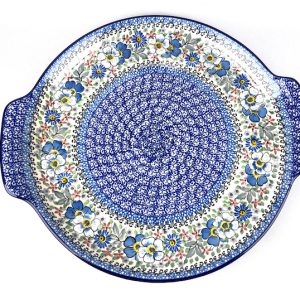 152 Bunzlau Ronde Serveerschaal U4979 - 152 (Bunzlau). 152 Bunzlau Ronde Serveerschaal U4979  2ste qlty: paar kleine putjes