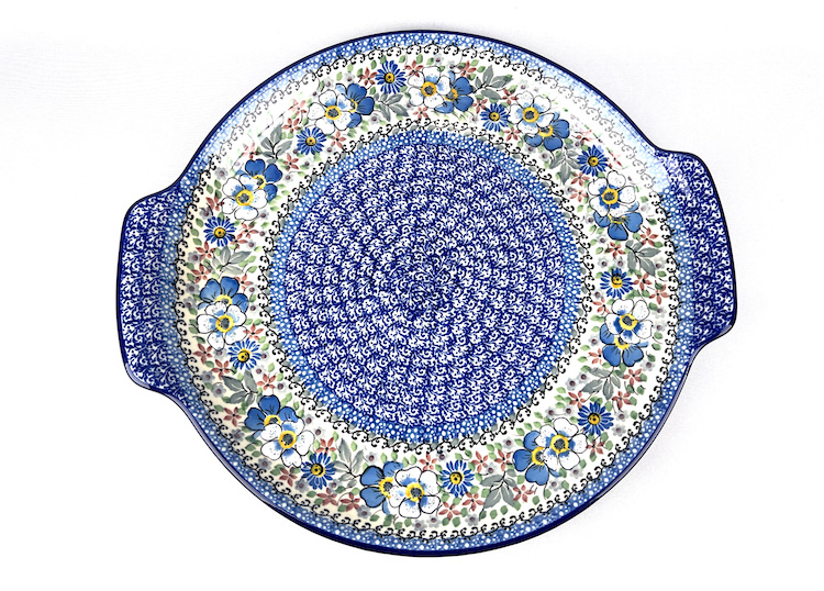 152 Bunzlau Ronde Serveerschaal U4979 - 152 (Bunzlau). 152 Bunzlau Ronde Serveerschaal U4979 2ste qlty: paar kleine putjes