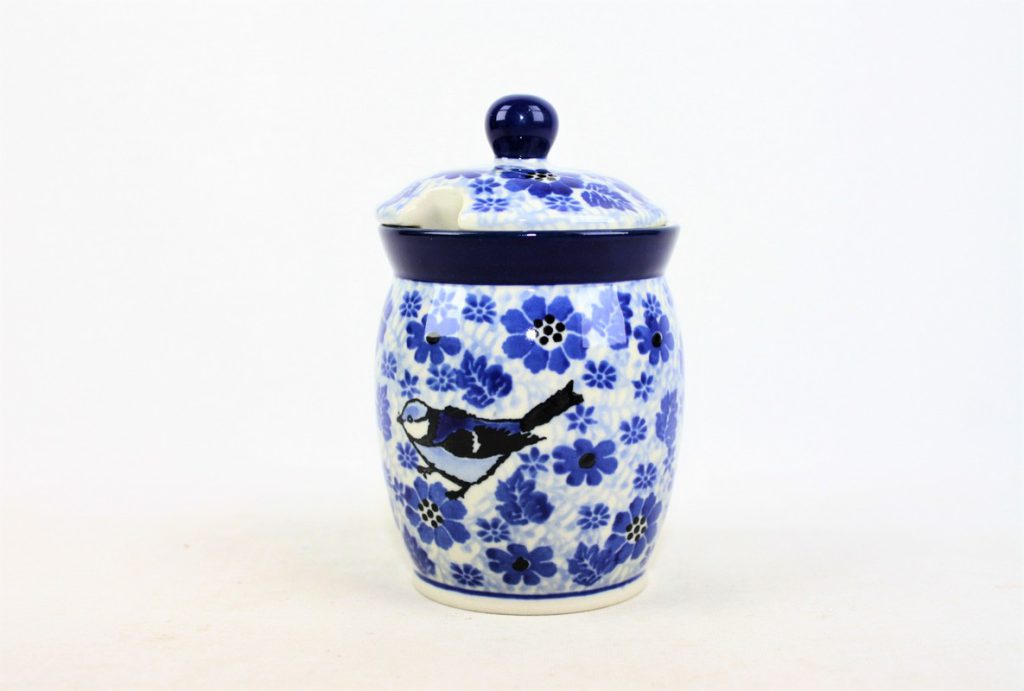 Bunzlau Voorraadpotje  1519X - 168 (Bunzlau). Bunzlau Voorraadpotje 1519X 168 Potje met uitsparing voor een lepeltje Mosterd