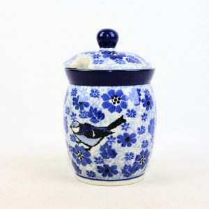 Bunzlau Voorraadpotje  1519X - 168 (Bunzlau). Bunzlau Voorraadpotje 1519X 168 Potje met uitsparing voor een lepeltje Mosterd