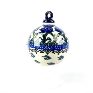 184 Bunzlau Kerstbal 1071 - 184 (Bunzlau). 184 Bunzlau Kerstbal 1071 Mooie decoratieve Bunzlau kerstbal .