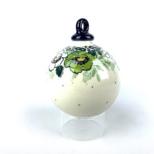 184 Bunzlau Kerstbal 2320 - 184 (Bunzlau). 184 Bunzlau Kerstbal 2320 Mooie decoratieve Bunzlau kerstbal .