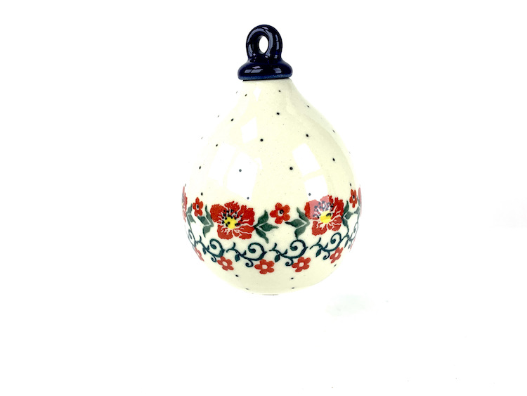 185 Bunzlau Kerstbal Druppel vorm 1973X - 185 (Bunzlau). 185 Bunzlau Kerstbal Druppel vorm 1973X Leuk voor in de boom Kerstdecoratie Fabriek: CA.