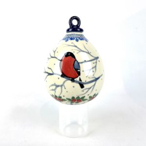 185  Bunzlau Kerstbal druppel vorm U4917 - 185 (Bunzlau). 185  Bunzlau Kerstbal druppel vorm U4917 Unikat: 1ste Qlty Prachtig  voor in de boom Kerstdecoratie Fabriek: CA.