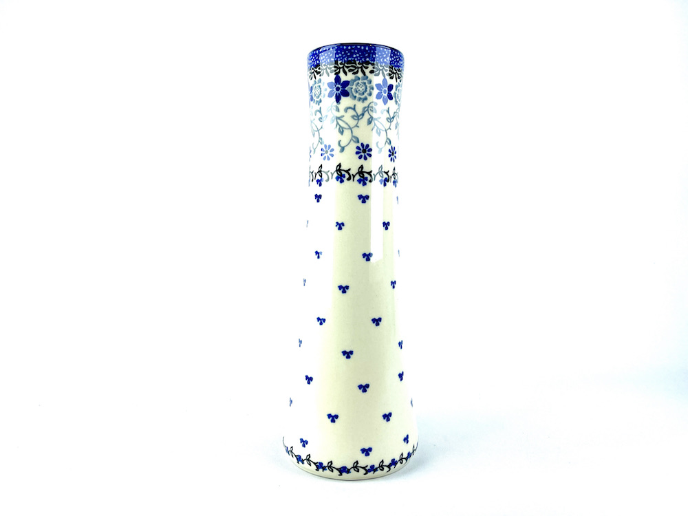 199 Bunzlau smal hoog vaasje 2158X - 199 (Bunzlau). 199 Bunzlau smal hoog vaasje 2158X Leuk hoog vaasje voor een bosje bloemen.