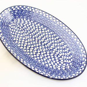 205 Bunzlau ovale Serveerschaal 37x22cm 1802X - 205 (Bunzlau). 205 Bunzlau ovale Serveerschaal 37x22cm 1802X 205 Om vis op te serveren