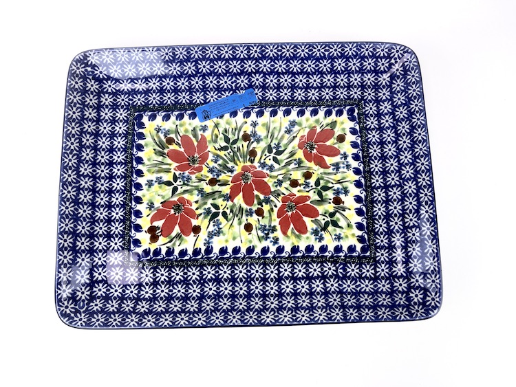 399 Bunzlau Rechthoekige Serveerschaal U4256 - 399 (Bunzlau). 399 Bunzlau Rechthoekige Serveerschaal U4256 1e Qlty 27