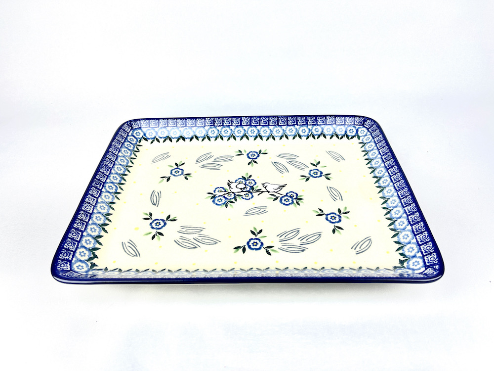 399 Bunzlau rechthoekige  Serveerschaal 2623X - 399 (Bunzlau). 399 Bunzlau rechthoekige  Serveerschaal 2623X 27