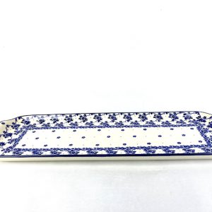 416 Bunzlau Cakeschaal XL 2606X - 416 (Bunzlau). 416 Bunzlau Cakeschaal 2606X XL  2e kwaliteit; kleine putjes & blauwe vlekjes achterzijde.