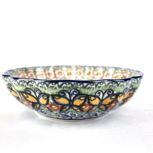 448 Bunzlau Serveerschaaltje geschulpte schaal U1826 - 448 (Bunzlau). 448  Bunzlau Serveerschaaltje geschulpte schaal U1826 Unikat 1e Qlty Lief