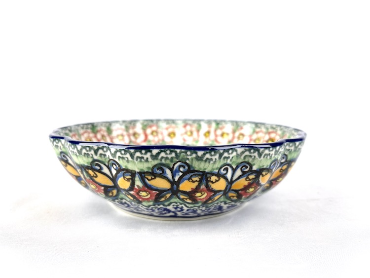 448 Bunzlau Serveerschaaltje geschulpte schaal U1826 - 448 (Bunzlau). 448  Bunzlau Serveerschaaltje geschulpte schaal U1826 Unikat 1e Qlty Lief