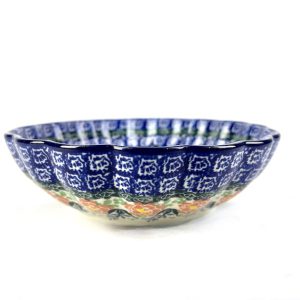 448 Bunzlau Serveerschaaltje geschulpte schaal U3641 - 448 (Bunzlau). 448  Bunzlau Serveerschaaltje geschulpte schaal U3641 Unikat 1e Qlty Lief