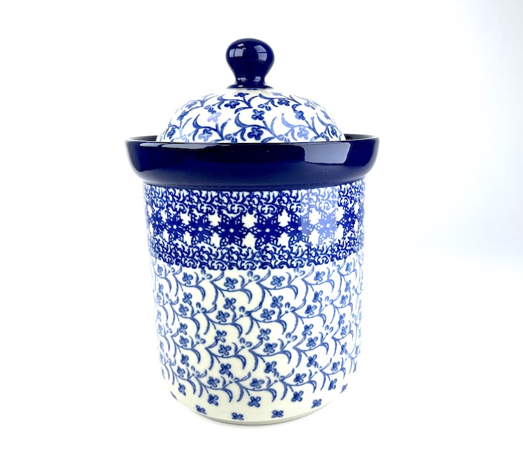 491 Bunzlau Voorraadpot 1882X 1 liter - 491 (Bunzlau). 491 Bunzlau Voorraadpot 1882X Voorraadpot voor alle soorten pasta suiker