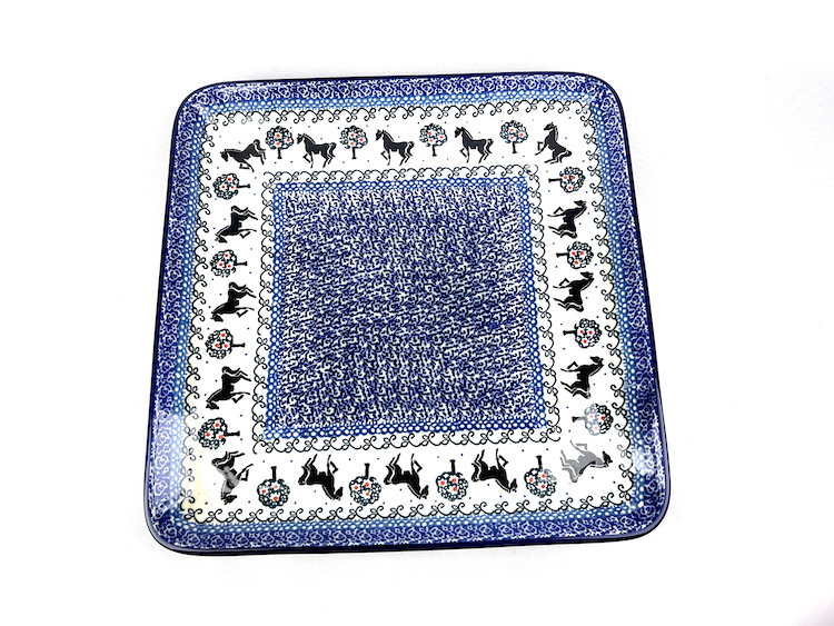 Bunzlau Vierkante Serveerschaal 28x28cm 2257X - 583 (Bunzlau). Bunzlau Vierkante Serveerschaal 28x28cm 2257X 583 Grote serveerschaal voor o.