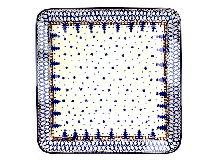 583 Bunzlau Vierkante Serveerschaal 28x28cm 339X Kerst - 583 (Bunzlau). 583 Bunzlau Vierkante Serveerschaal 28x28cm 339X Kerst Grote serveerschaal voor o.