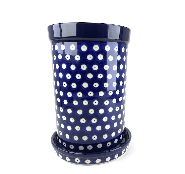 599 Bunzlau Wijnkoeler-Lepelpot 70AX Blue Eyes - 599 (Bunzlau). 599 Bunzlau Wijnkoeler-Lepelpot 70AX Blue Eyes Hoge pot met onderschaal Handig voor (spaghetti )lepels - spatels Maar ook voor een mooie fles wijn.