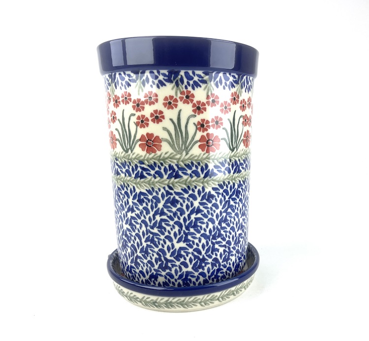 599 Bunzlau Wijnkoeler-Lepelpot XX - 599 (Bunzlau). 599 Bunzlau Wijnkoeler-Lepelpot XX Hoge pot met onderschaal Handig voor (spaghetti )lepels - spatels Maar ook voor een mooie fles wijn.